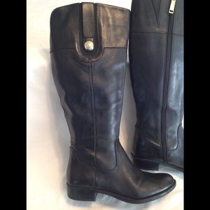 Tommy Hilfiger black leather riding boots Used